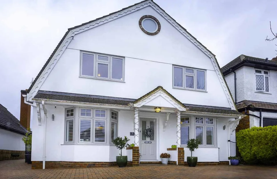 Rendered detached house with flush casements – Roundhay Windows And Doors